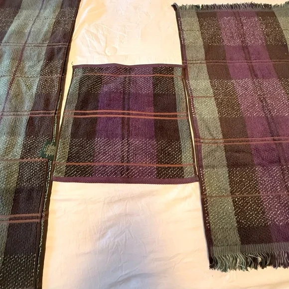 Vintage Ralph Lauren plaid towel set of 3 - Picture 2 of 6